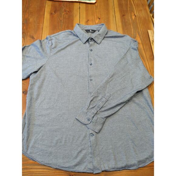 Hart Shaffner Marx Long Sleeve 100 Percent Cotton Shirt Blue Men XXL - Picture 1 of 6